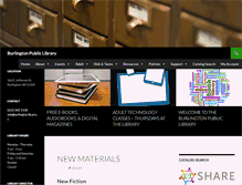 Tablet Screenshot of burlingtonlibrary.org
